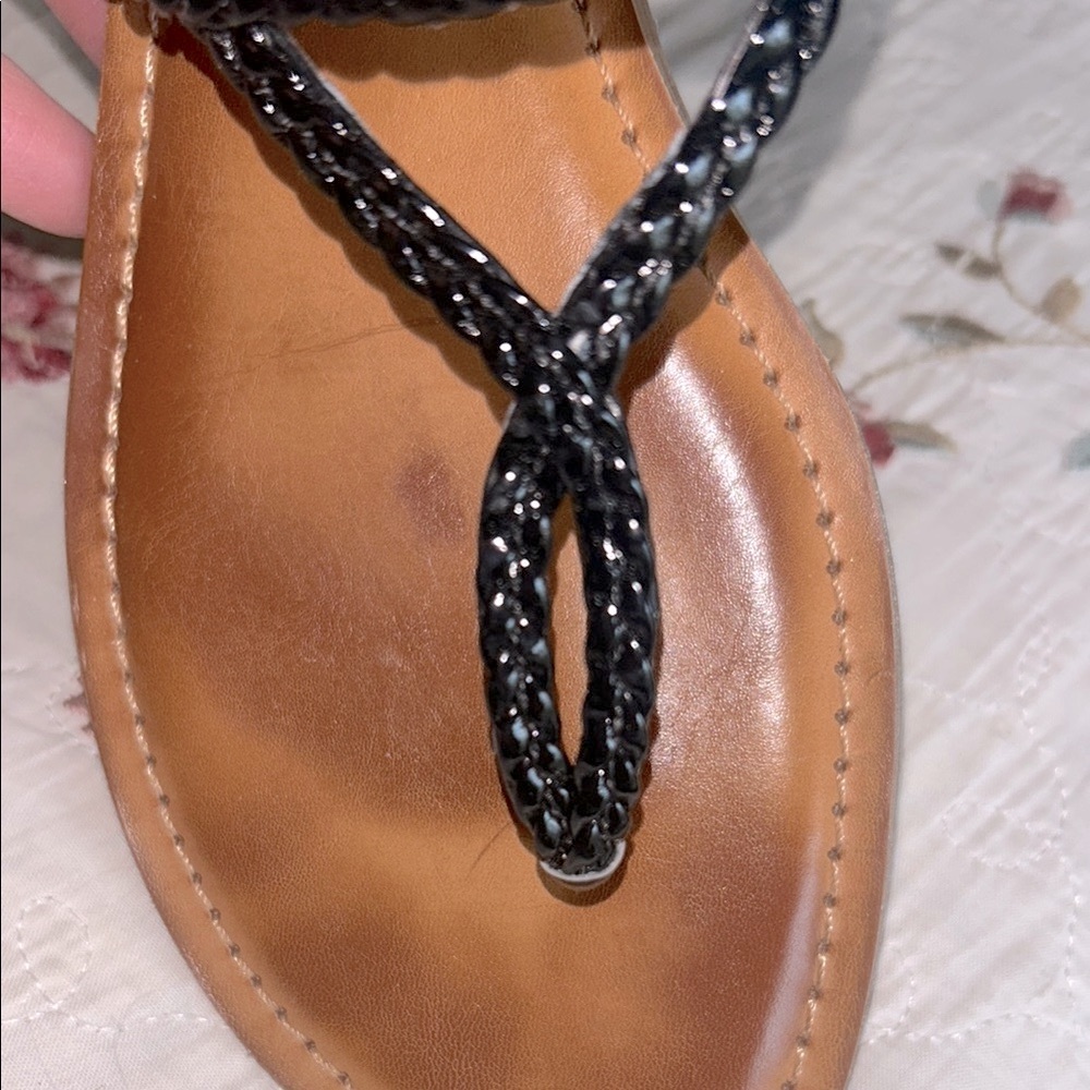 GIANNI BINI Black LEATHER Sandals🖤VERY GOOD CONDITION! Style: AMALYA Size 9 - Picture 4 of 8